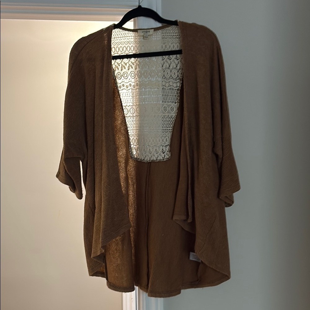 Women's Brown/Caramel Sweater Cardigan